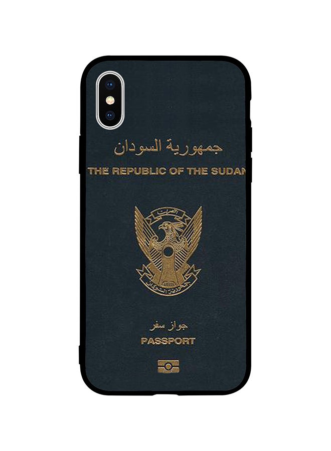 غطاء حماية واق لهاتف أبل آيفون XS ماكس بتصميم جواز سفر السودان Dpp00080