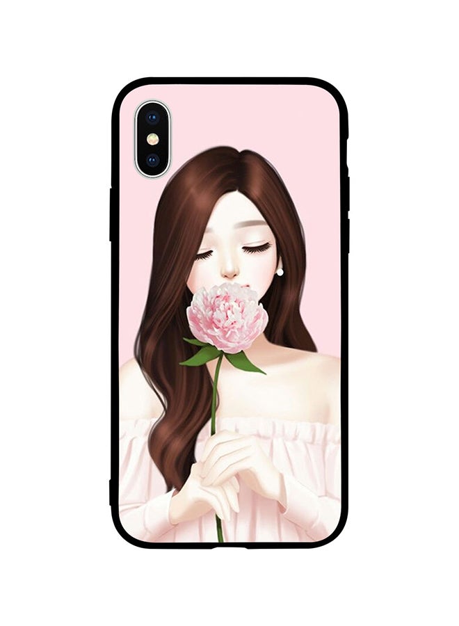 غطاء حماية واق لهاتف أبل آيفون XS ماكس بنت الزهور