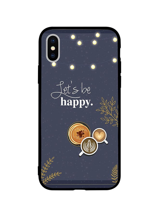 Protective Case Cover For Apple iPhone XS Max Let's Be Happy