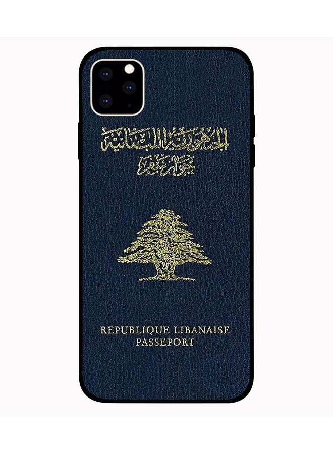 غطاء حماية واق لهاتف أبل آيفون 11 بتصميم جواز سفر لبنان، Dpp00046