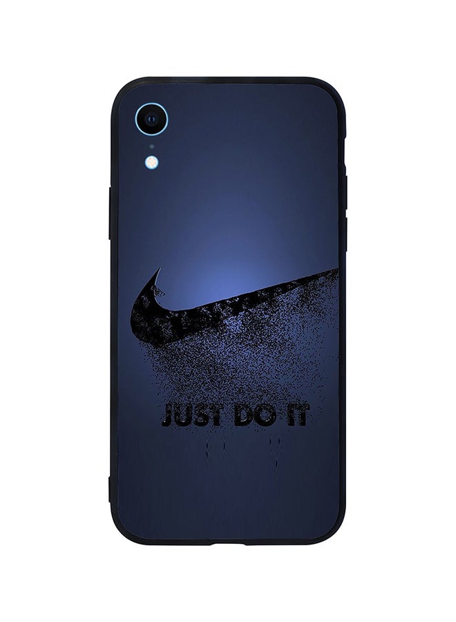 Protective Case Cover For Apple iPhone XR Just Do It Black Background