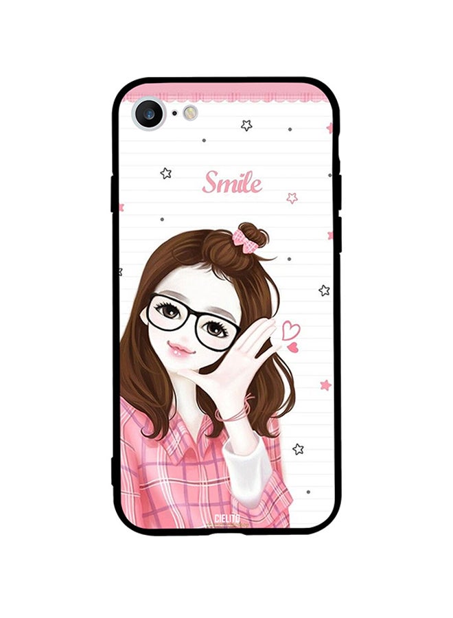 RUSSO Skin Case Cover -for Apple iPhone 6s Girl Smile Pink Shirt Girl Smile Pink Shirt