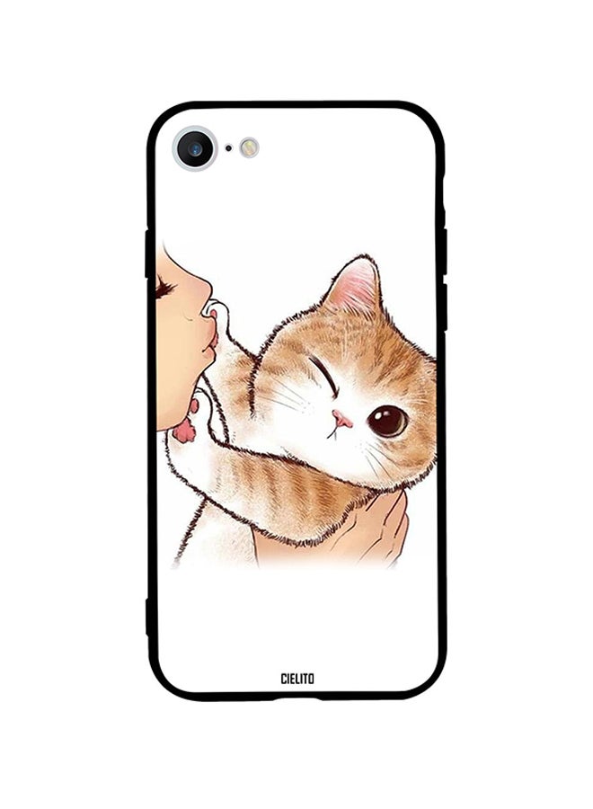 RUSSO Skin Case Cover -for Apple iPhone 6s Cat Stops Girl Kissing Cat Stops Girl Kissing 