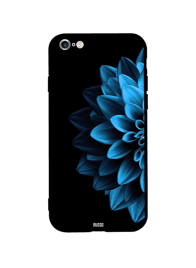 CIELITO Skin Case Cover -for Apple iPhone 6s Plus Blue Half Leaf Black Background Blue Half Leaf Black Background