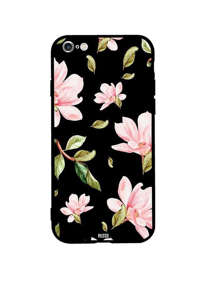 CIELITO Skin Case Cover -for Apple iPhone 6s Plus Pink Orchids With Leaf Black Background Pink Orchids With Leaf Black Background