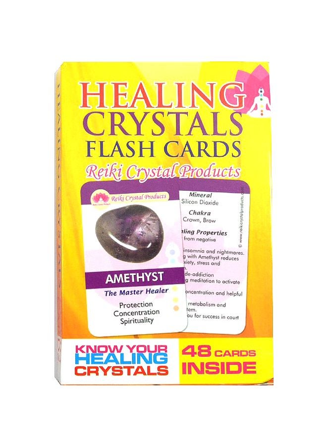 ريكي كريستال بروداكتس - مجموعة بطاقات تعليمية Healing Crystals مكونة من 48 قطعة طراز CD001 - Image 1