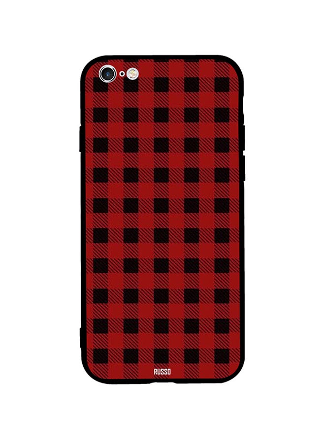 سيليتو Skin Case Cover -for Apple iPhone 6s Plus Checks Red and Black Pattern Checks Red and Black Pattern
