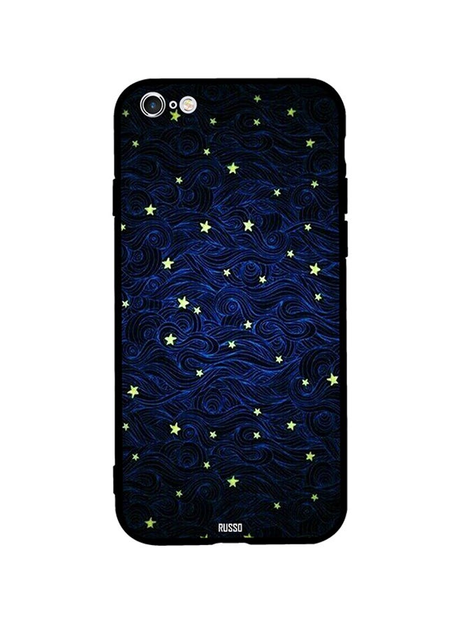 CIELITO Skin Case Cover -for Apple iPhone 6s Plus Blue Waves Night Sky with Stars Blue Waves Night Sky with Stars