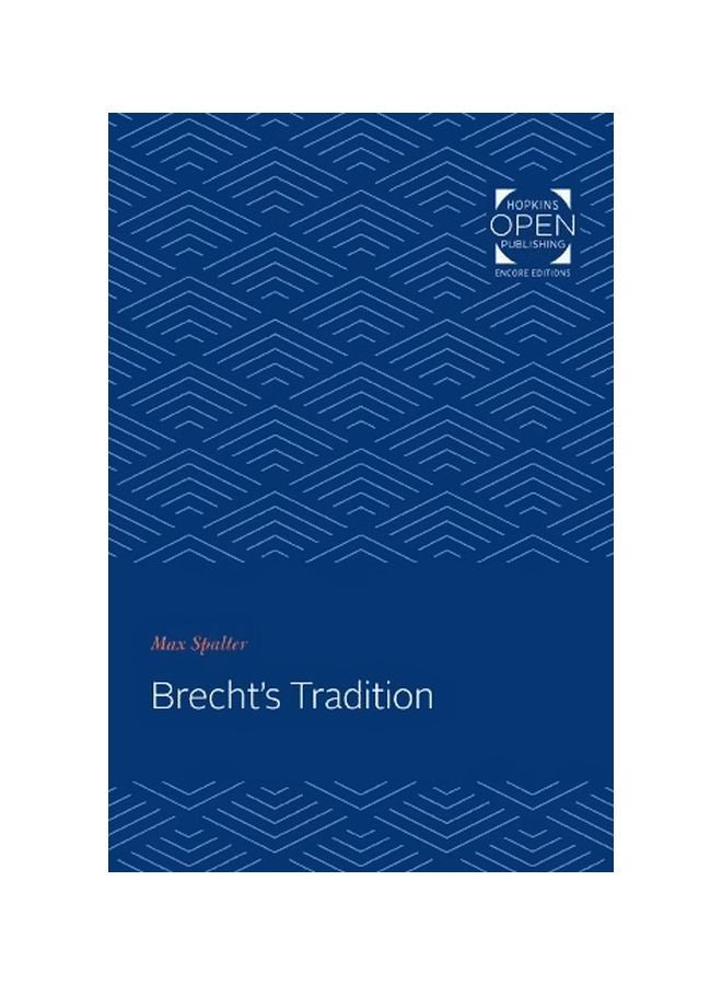 Brecht's Tradition paperback english - 1 December 2019 