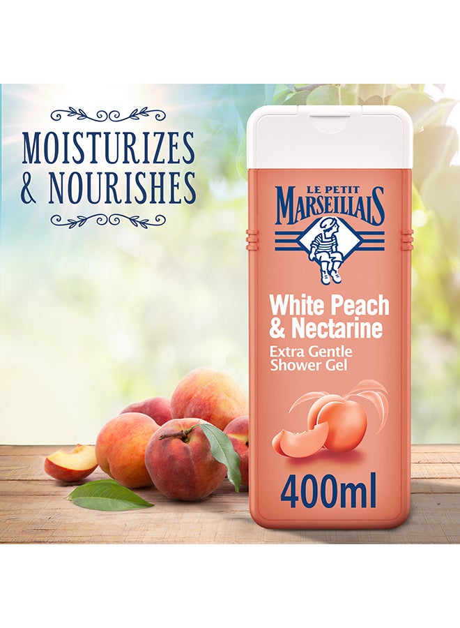 LE PETIT MARSEILLAIS - White Peach And Nectarine Extra Gentle Shower Gel 400ml - Image 1