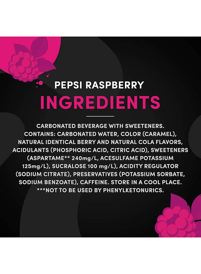 Raspberry Flavour Soft Drink Can 355ml Pack of 24