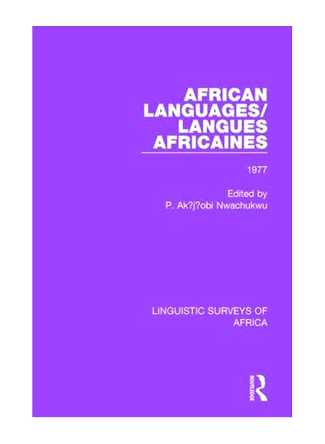 African Languages/Langues Africaines: Volume 3 1977 paperback english - 9-Oct-19