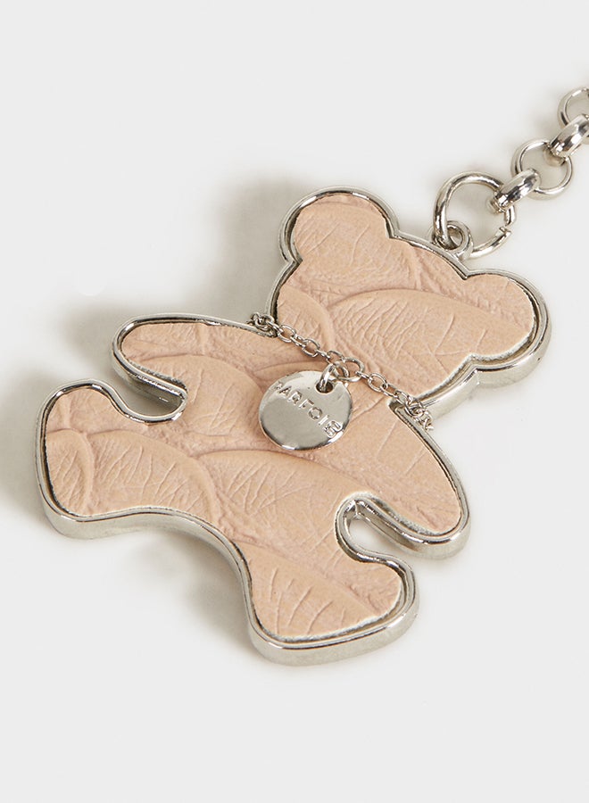 PARFOIS Bear Key Ring Beige/Silver - Image 2
