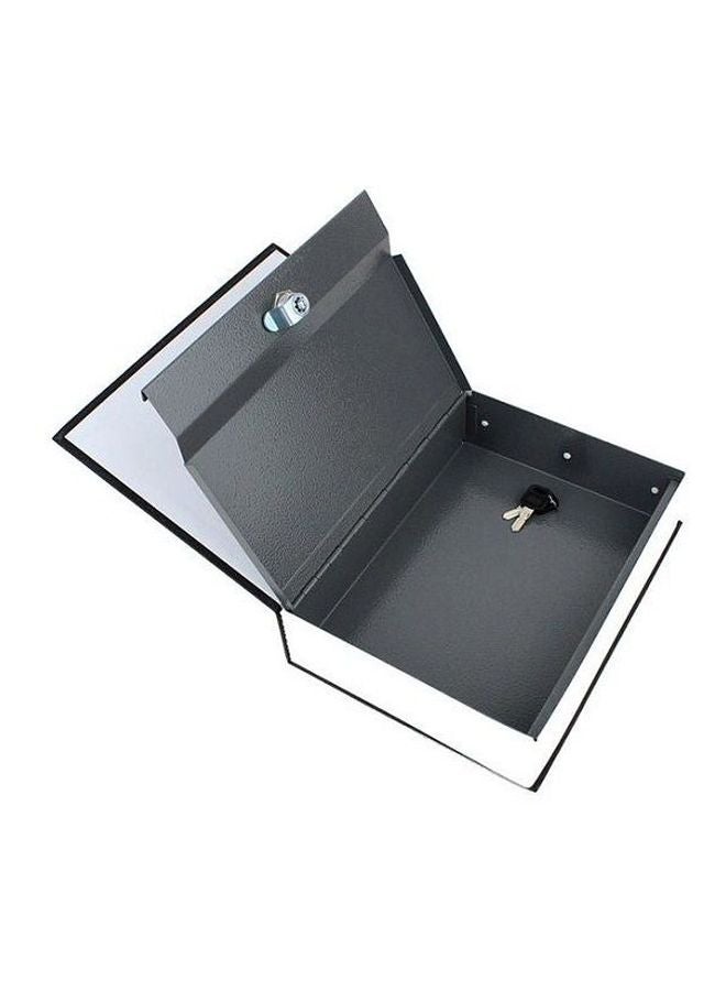 Dictionary Book Safe Box With 2 Keys Grey/White/Black 15.5x5.5x25cm