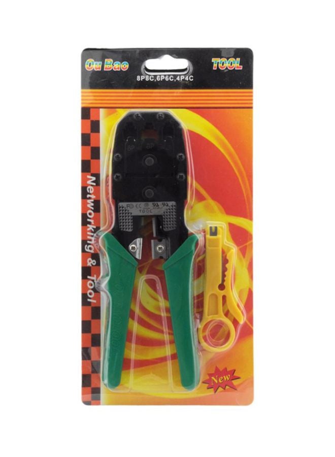 2-Piece Cable Wire Crimper Set Green/Yellow - Image 4