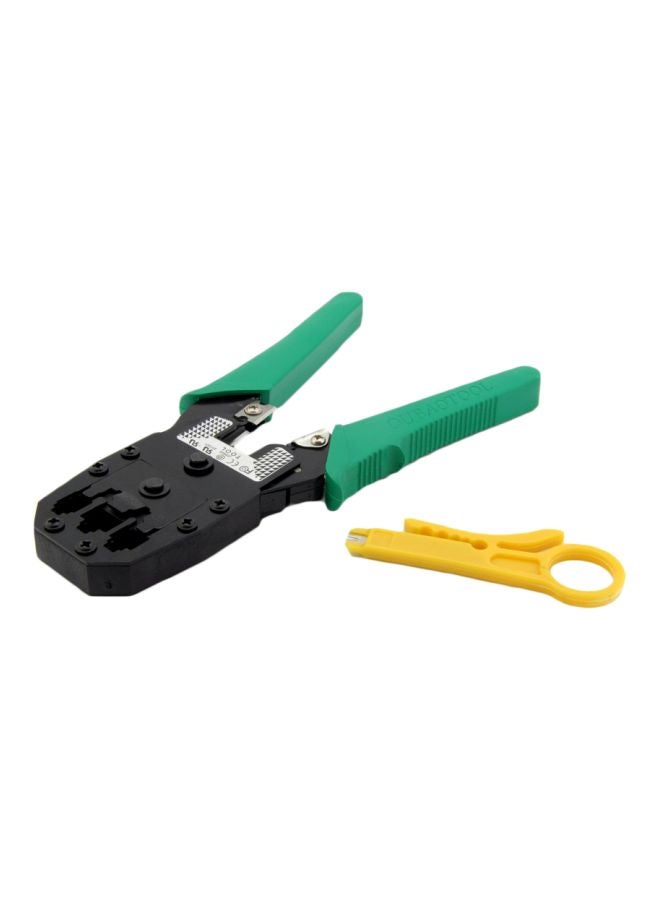 2-Piece Cable Wire Crimper Set Green/Yellow - Image 1