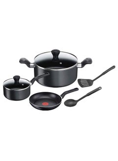 7-Piece Non Stick Cookware Set Black/Clear