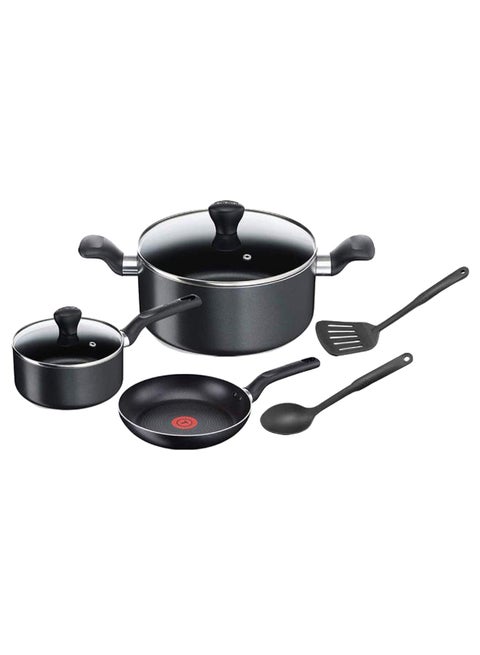 7-Piece Non Stick Cookware Set Black/Clear