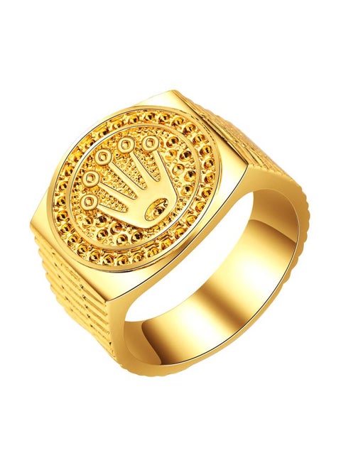 18 Karat Gold Plated Crown Ring