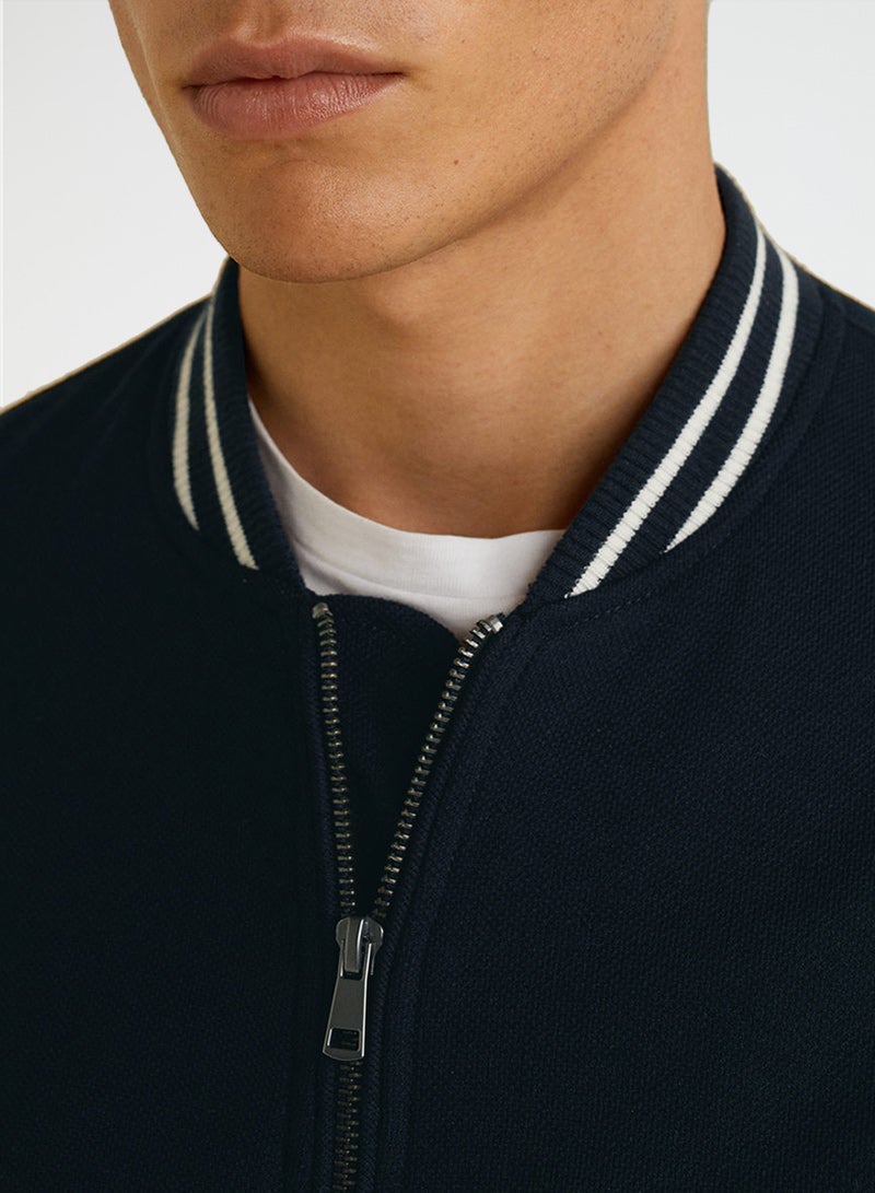 Contras Stripe Bomber Jacket Navy