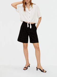 MANGO Knot Detail Cropped Blouse White  - Image 2