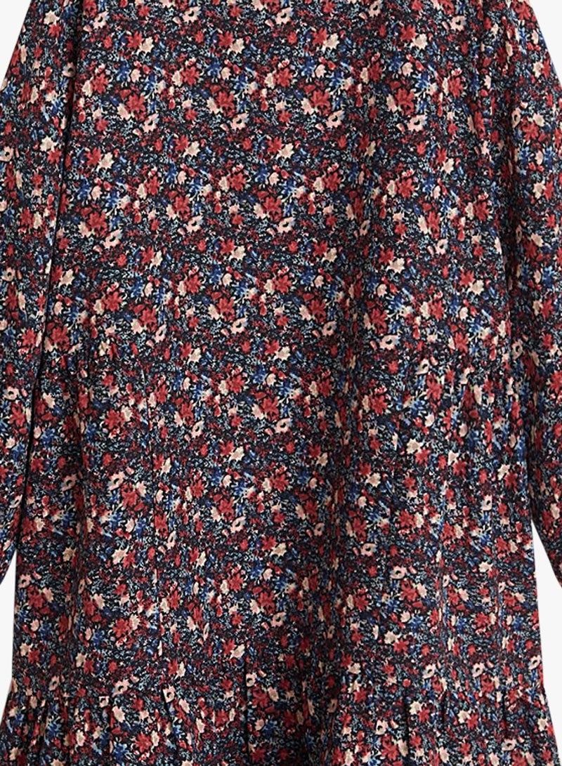 مانجو فستان كلاسيكي بنقشة الزهور للفتيات متعدد الألوان - Image 3