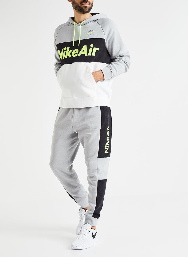 Air Fleece Hoodie Grey/White