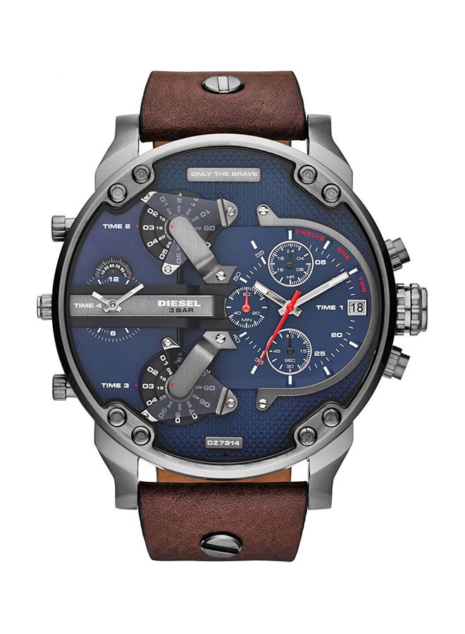 DIESEL men Leather Chronograph Watch Dz7314 - Image 1