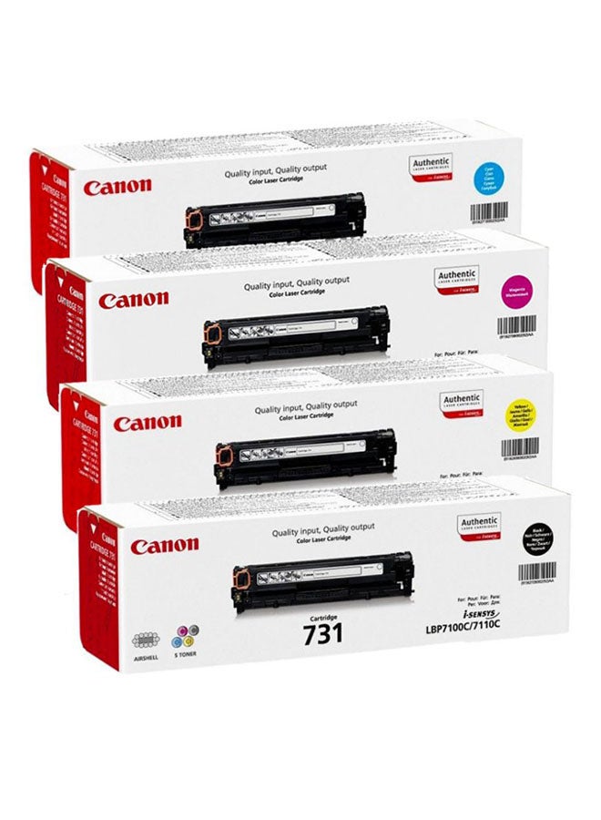 Canon Pack of 4 Laser Ink Toner Black / Cyan / Magenta / Yellow - Image 1