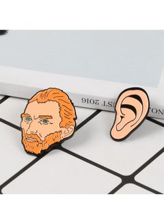 Beauenty 2-Piece Van Gogh Face And Ear Metal Pin Set  - Image 4