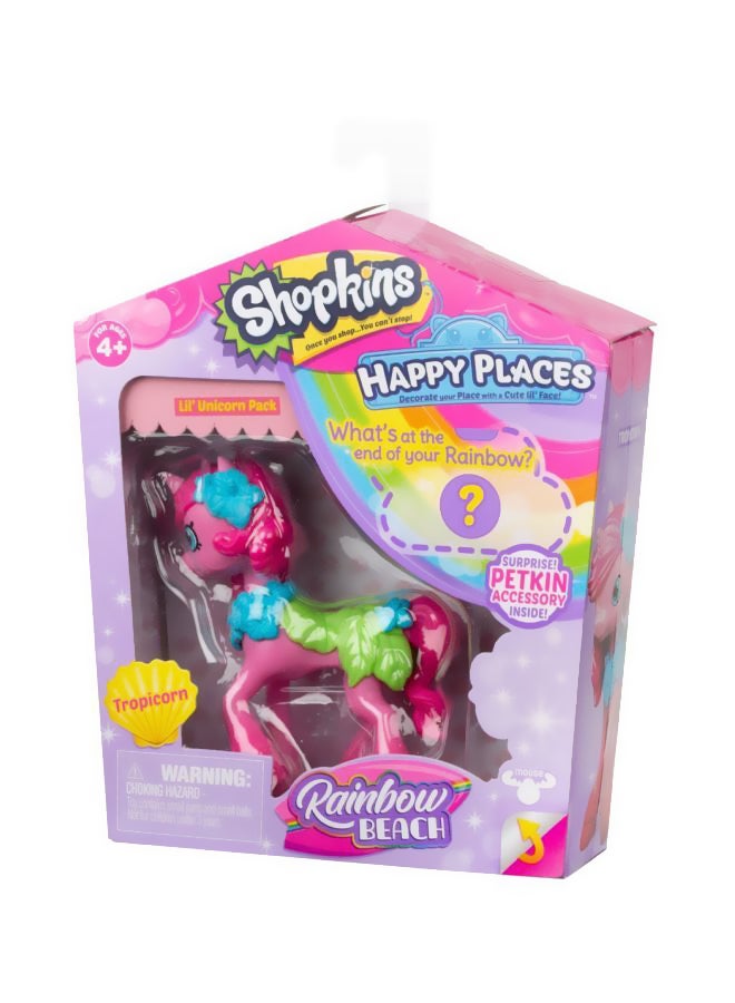 Shopkins Happy Places Rainbow Beach Tropicorn Lil' Pony Figure 56847 4inch  - Image 3