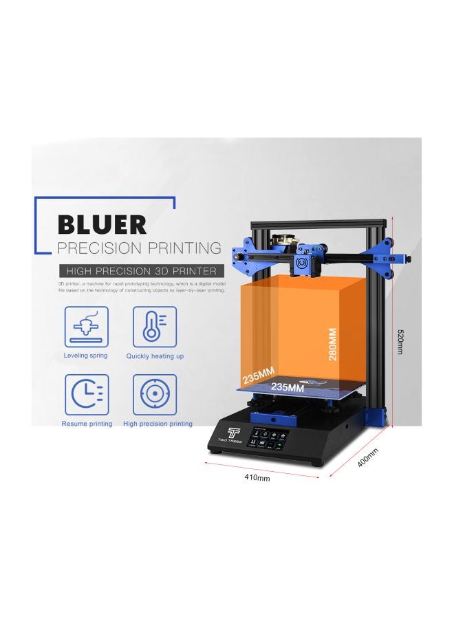 Bluer 3D Printer DIY Kit Black/Blue