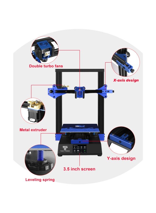 Bluer 3D Printer DIY Kit Black/Blue