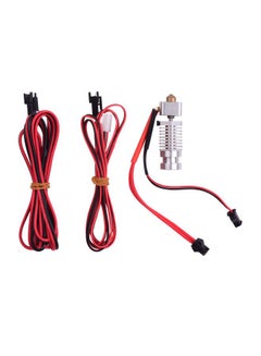 All Metal Hotend Extruder Kit With Connection Red/Black/Silver