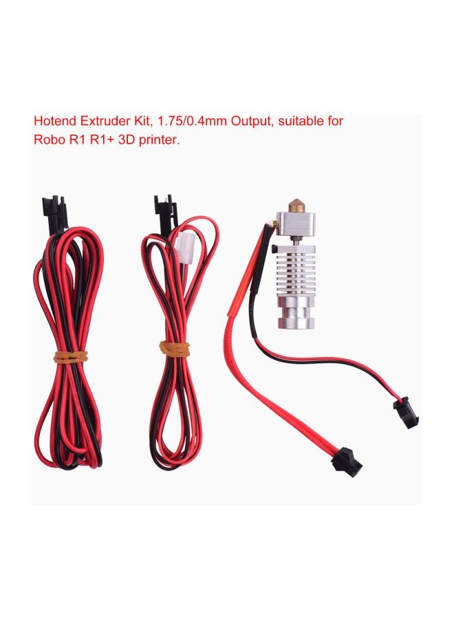 Generic - All Metal Hotend Extruder Kit With Connection Red/Black/Silver - Image 1