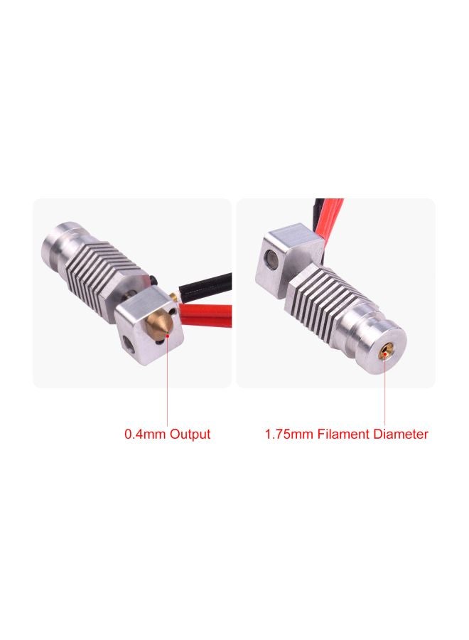 Generic - All Metal Hotend Extruder Kit With Connection Red/Black/Silver - Image 1