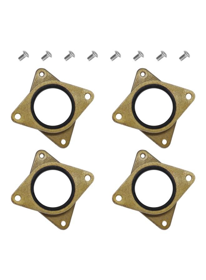 Aibecy 12-Piece Brass And Rubber Stepper Motor Vibration Damper Shock Absorber Pad Set Silver/Gold/Black  - Image 1