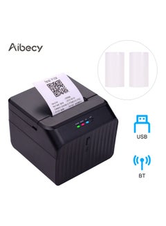 Aibecy Thermal Label Printer With 2 Rolls Paper And Charger Accessories Black  - Image 2