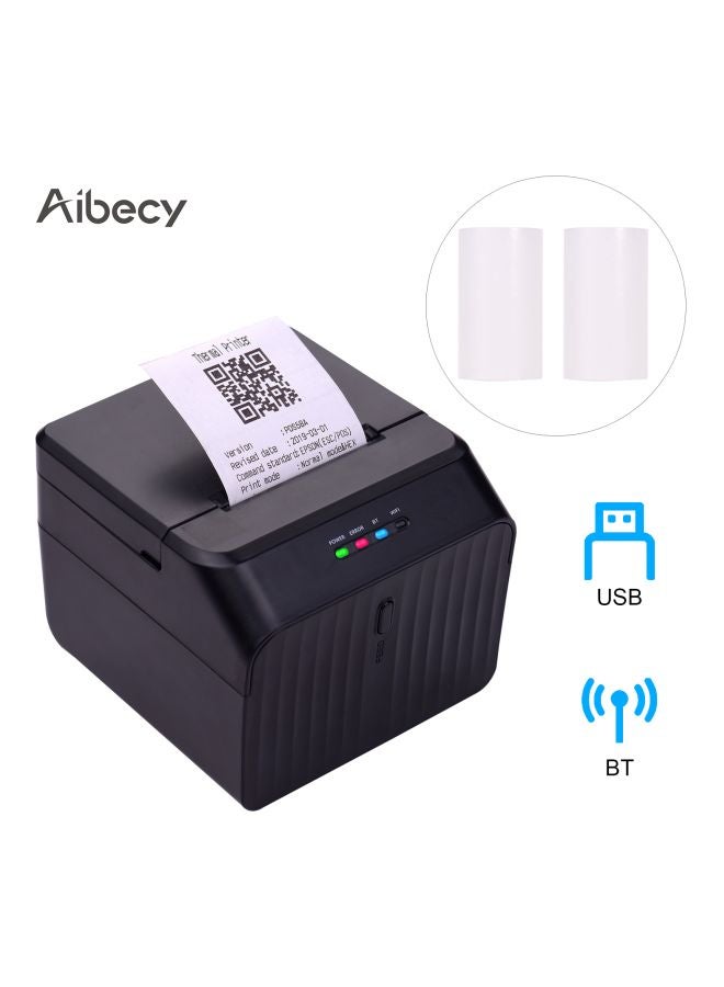 Aibecy Thermal Label Printer With 2 Rolls Paper And Charger Accessories Black  - Image 2