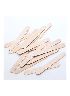 Bluezoo 100-Piece Wooden Wax Spatulas Stick Set Beige  - Image 4