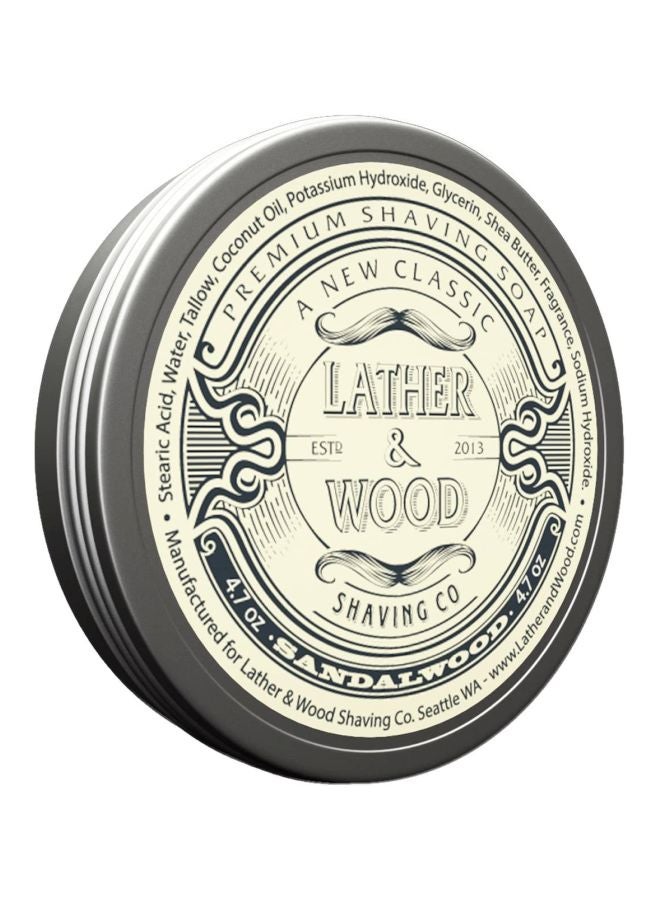 Lather & Wood Shaving Co. - Premium Shaving Soap Sandalwood - Image 1