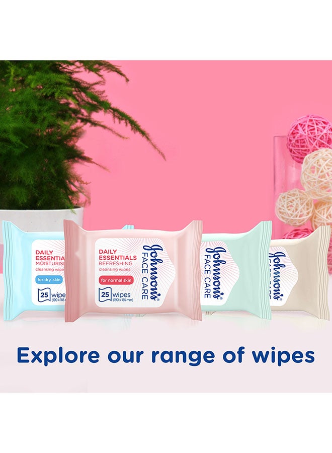 Johnson's - Micellar Wipes Refreshing Normal Skin 25 Sheets Pack Of 2 - Image 1