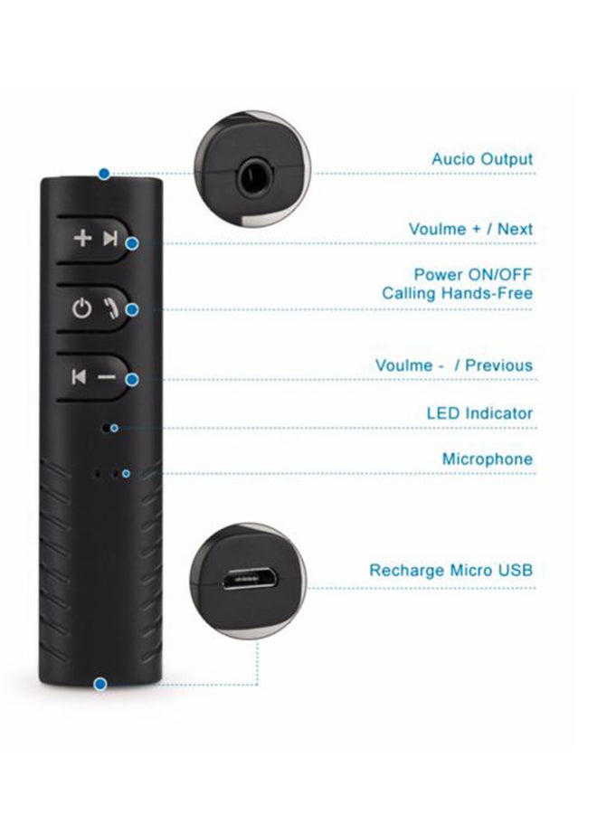 Generic - Wireless Bluetooth Music Receiver With 3.5mm Port 1bi.330.58812911.18 Black/Silver - Image 1