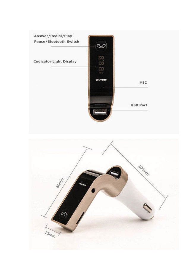 كار جي 7 جهاز إرسال FM بتقنية البلوتوث مع شاحن سيارة USB 1bi.330.13324079.18 ألوان متعددة - Image 2