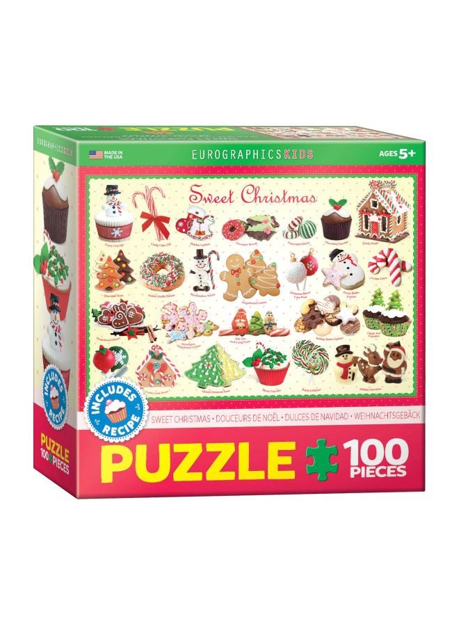 يورو جرافيكس أحجية تركيب الصور المقطعة سويت كريسماس مكونة من 100 قطعة طراز 6100-0433 - Image 1