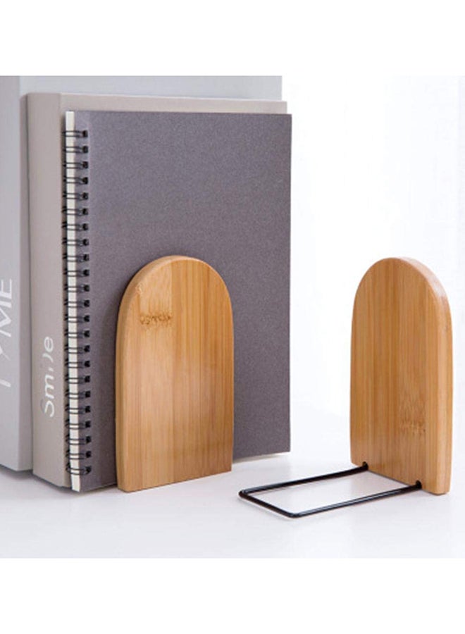 2-Piece Bamboo Bookend Beige - Image 4