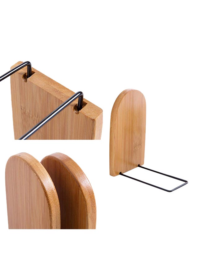 2-Piece Bamboo Bookend Beige - Image 5