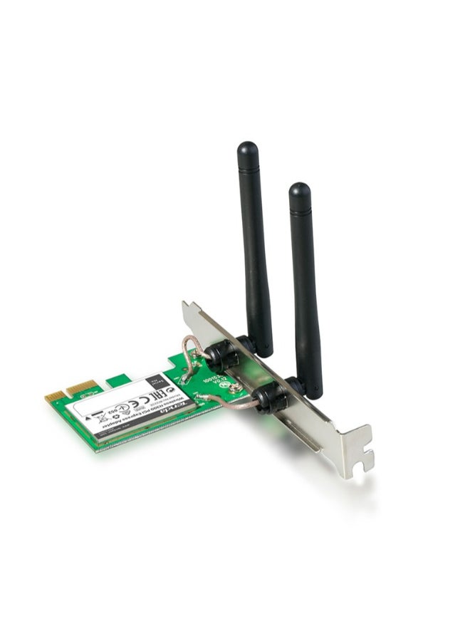 Tenda - W322E Wireless PCI Express Network Interface Card 120.8 x 78.5 x 33.5centimeter Green/Black - Image 1