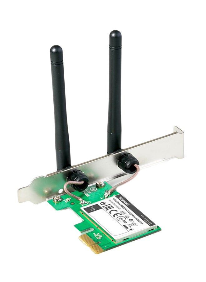 Tenda - W322E Wireless PCI Express Network Interface Card 120.8 x 78.5 x 33.5centimeter Green/Black - Image 1