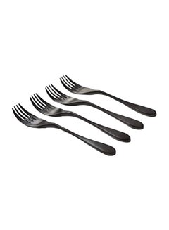 Knork 4-Piece Stainless Steel Fork Set Black  - Image 1